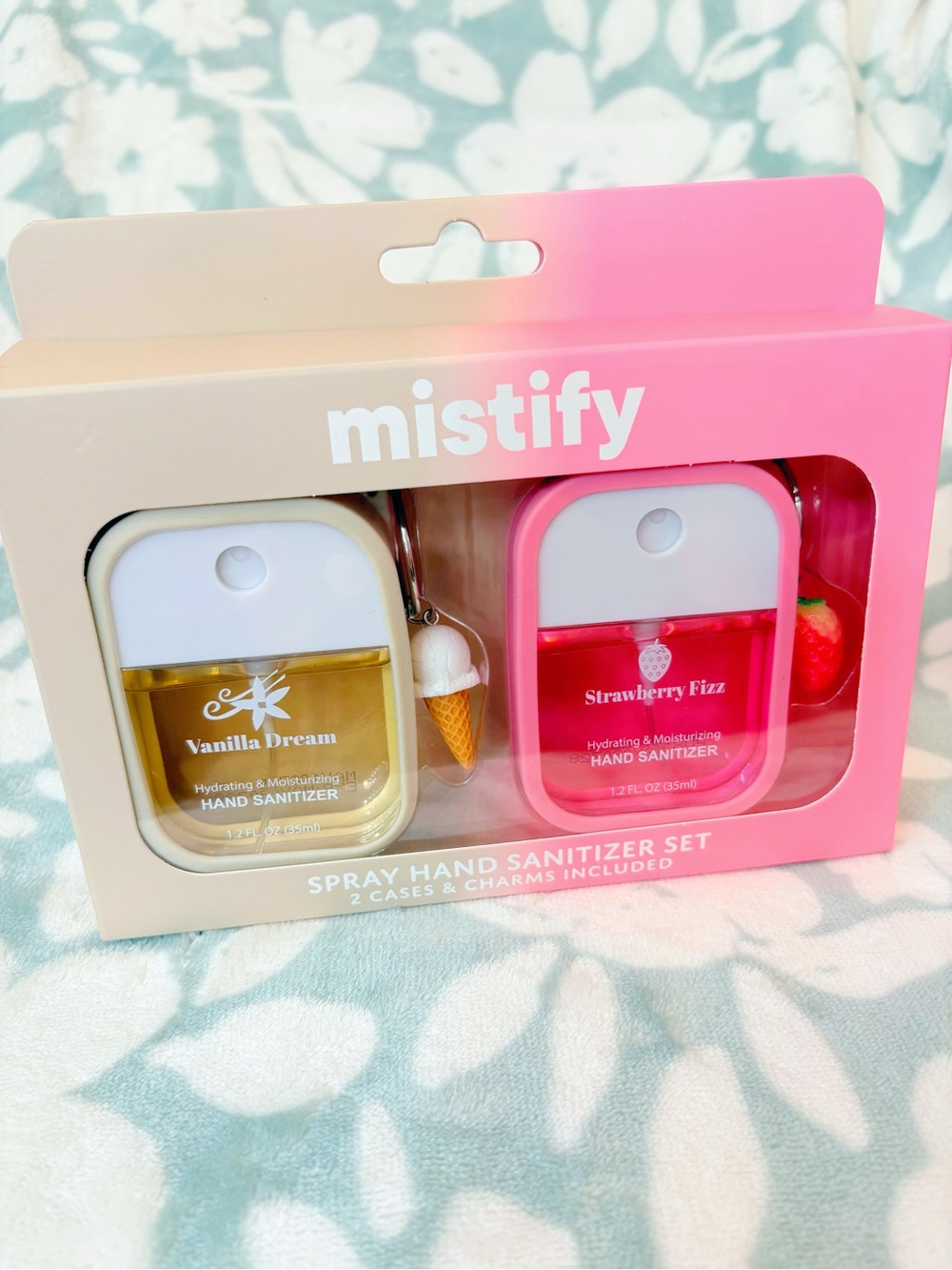 Hand Sanitizer Set With Cases and Charms 🍓💕